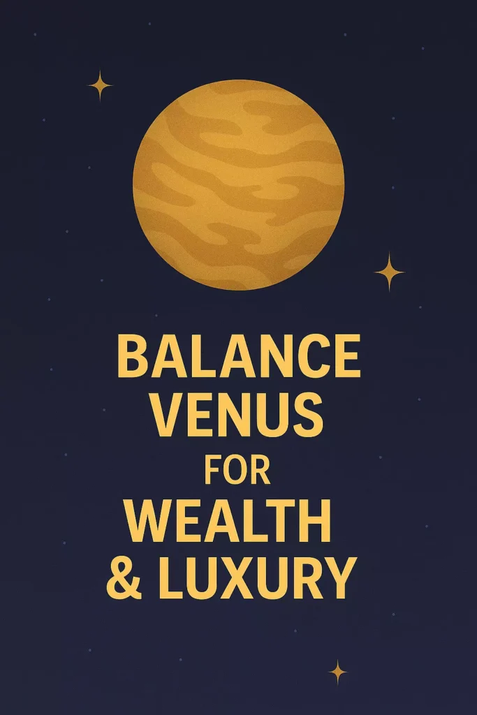 Balance Venus for Wealth & Luxury